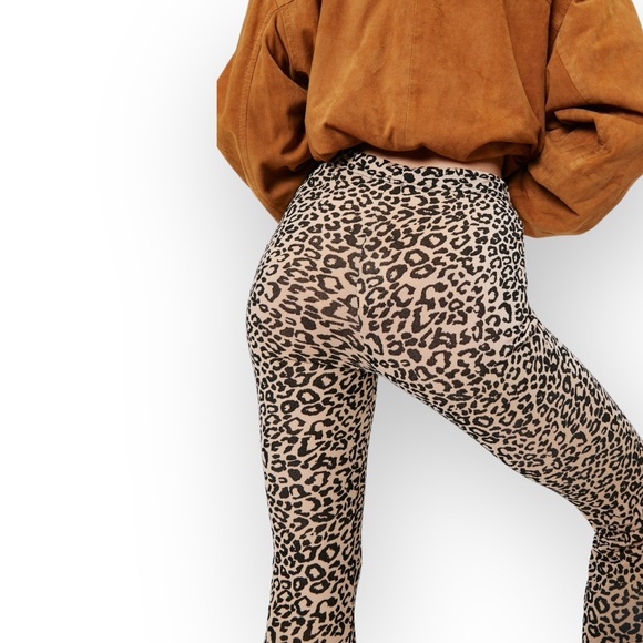NWT Nasty Gal Leopard Print Flares - Picture 4 of 14